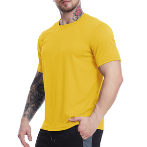 เสื้อยืดผู้ชาย OEM ขายส่ง 100% โพลีเอสเตอร์ ทรงหลวม ระบายอากาศ แห้งเร็ว เหมาะสำหรับวิ่งออกกำลังกายกลางแจ้ง ทรงเข้ารูป เสื้อยืดฟิตเนส - Product Image 3