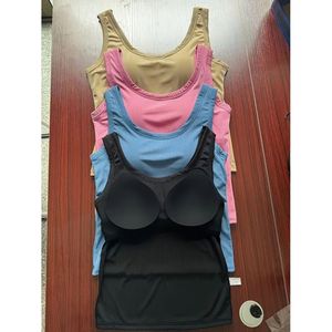 Chaleco sin costuras cómodo para mujer con hombros anchos y almohadillas incorporadas para uso interior - Tops de punto para mujer - Product Image 4