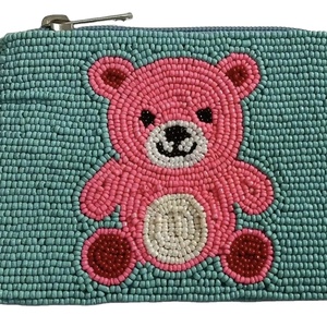 Multi colour Seed Beaded Coin Pouch Beautiful Customized Beaded Coin <b>Purse</b> Wallet for Women Trendy Coin by glowin fashion - Product Image 1