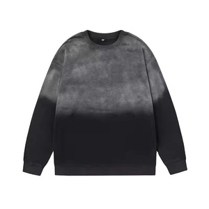 Sudadera Oversize con Cuello Redondo y Lavado Ácido para Hombre, Algodón Desgastado Personalizado, Felpa Francesa de Alto Gramaje, Ecológica, Estilo Urbano Casual - Product Image 6