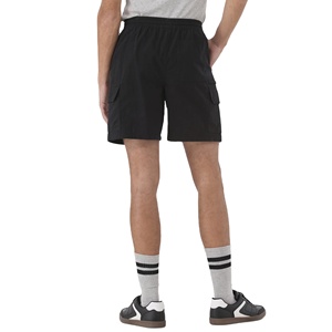 Shorts cargo confortables en coton peigné noir pour homme, avec fermeture éclair, motif uni, respirants, séchage rapide, pour entraînement, décontractés, streetwear - Product Image 3