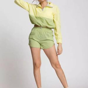 Conjunto de Chaqueta Cortavientos y Pantalones Cortos de 2 Piezas para Mujer, Personalizado, Sólido, Transpirable, Impermeable, con Cierre de Cremallera, Estilo Urbano, Superventas - Product Image 5