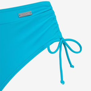 Conjunto de Bikini de 2 Piezas en Turquesa Sólido para Mujer, Top con Push-Up, Braguita Brasileña con Lazos Laterales, Traje de Baño de Spandex/Poliéster No Tóxico - Product Image 5