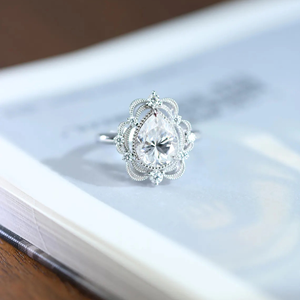High Quality 3.15Carat Lab-Grown Pear Cut Diamond Classic Engagement Wedding <b>Ring</b> 14K Yellow Gold Prong Setting Direct Factor - Product Image 4