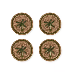 Rustic <b>Beaded</b> Glass Reusable Drink <b>Coasters</b> for Special Occasions As Party Tableware & Decor Gift Idea - Product Image 4
