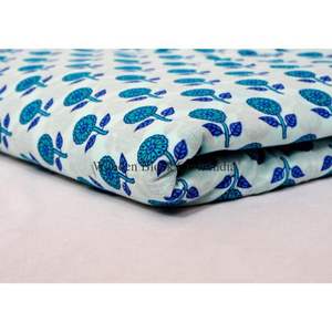 ผ้าฝ้ายแท้ 100% พิมพ์ลายบล็อก เป็นมิตรกับสิ่งแวดล้อม ระบายอากาศได้ดี แห้งเร็ว น้ำหนักเบา ผ้าทอลายไขว้ จากรัฐราชสถาน สำหรับเสื้อผ้าสตรีและเด็กผู้หญิง - Product Image 2