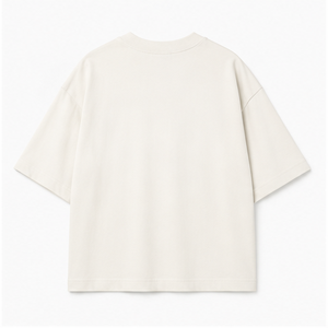 Custom Off <b>White</b> Heavyweight Cotton <b>Mens</b> Extra Oversized Short Sleeve T-Shirt MTS-OVR-0046 - Product Image 2