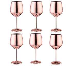 Bold Blossom Direct Factory Sale Shatterproof Red Black Silver Rose Gold Double Wall Stainless Steel 300ml Modern Wine Glasses - Product Image 6