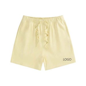 กางเกงขาสั้นออกกำลังกายผู้ชายเอวสูงรูดเชือก ผ้าฝ้าย 100% หนัก 180GSM พิมพ์ลายดิจิตอล สินค้าใหม่ขายส่ง รับทำโลโก้ตามสั่ง - Product Image 1