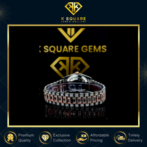 Nuevo Reloj de Lujo Unisex con Cristal de Zafiro, Resistente al Agua, Caja de Acero Inoxidable, Movimiento de Cuarzo Automático, Correa con Diamantes Moissanite - Product Image 5