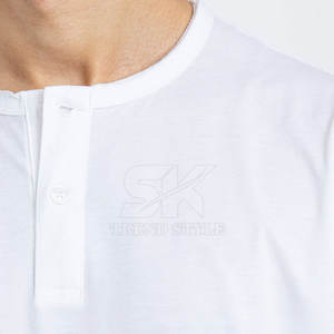 Créez votre propre logo sur des t-shirts Henley légers et unis, de la meilleure qualité, nouveau design. - Product Image 6