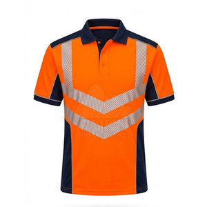 Breathable Hi Visibility Polyester <b>Work</b> Wear Polo <b>Shirts</b> <b>for</b> <b>Men</b> Outdoor Staff Construction Jobs Industrial Teams Comfortable - Product Image 2
