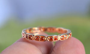 Beautiful Vintage Style Gold Plated Red Color Diamond Gemstone 925 Sterling <b>Silver</b> Adjustable Eternity Natural Fine Jewelry <b>Ring</b> - Product Image 2