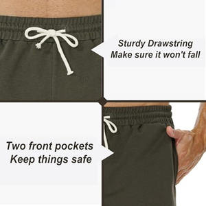 Nouveaux shorts de sport pour hommes, double couche, couleur unie, grande taille, pantalon de fitness à séchage rapide, style hip hop, shorts grande taille pour hommes - Product Image 4