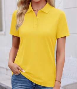 Nouvelle Arrivée Polo Athlétique Femme Manches Courtes Coupe Ajustée Entraînement Golf Personnalisation Marque Plusieurs Tailles OEM ODM Vente en Gros - Product Image 2