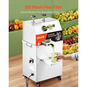 Estrattore di Succo di Canna da Zucchero Elettrico Commerciale 750W, Alta Produzione 661LBS/H, 3 Rulli in Acciaio Inox, Alta Efficienza - Product Image 5