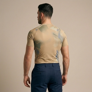 Custom Half Sleeve Compression Shirt for Men Sports Training Gym Workout Quick Dry Athletic Performance Top - Product Image 2
