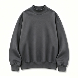 เสื้อสเวตเชิ้ตผ้าฟลีซคอกลมทรงหลวมสีฟ้าอ่อนแบบดรอปโชว์เดอร์สำหรับผู้หญิง สวมใส่สบาย ทรงหลวม ขายส่งในสหรัฐอเมริกา สหราชอาณาจักร ยุโรป และสหภาพยุโรป - Product Image 4