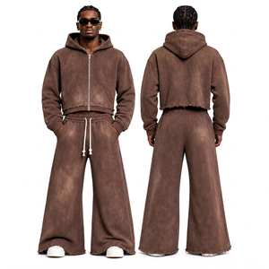 Survêtement streetwear en coton brossé 400 GSM coupe oversize pour détaillants de vêtements aux États-Unis (marque privée) - Product Image 6