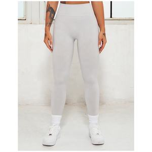 Nouveau sport élastique Fitness Yoga Leggings sensation nue pêche hanche Flare Yoga pantalon pour l'entraînement de danse et la course à pied motif solide - Product Image 4