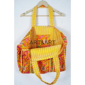 Bolsos de Mano Grandes de Algodón con Estampado Floral Vintage, Personalizados y a la Moda, para Mujer, Otoño Invierno, Bolsos de Hombro con Estampado a Mano, Acolchados - Product Image 5