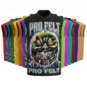 เสื้อกล้ามพังก์สไตล์วินเทจร็อคพิมพ์ลายกราฟิกแบบสั่งทำ OEM ODM สำหรับผู้ชาย ผ้าฝ้ายฟลีซสไตล์โกธิค - Product Image 1