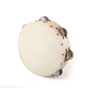 Pandero Profesional de Percusión con Jingles de Acero Inoxidable, Diseño Ligero y Duradero para Música, Pandero de Madera Natural - Product Image 2