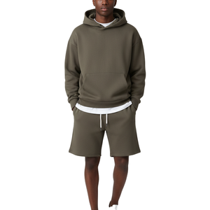 Conjunto de Sudadera con Capucha y Pantalones Cortos Deportivos Estampados al por Mayor, Logotipo Personalizado, Calidad Premium, Algodón, Ropa Deportiva para Hombre, Traje Deportivo para Correr y Hacer Ejercicio - Product Image 5