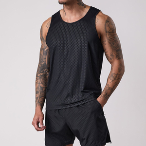 <b>Men's</b> Knitted Breathable Quick Dry Eco-Friendly Crew Neck Tank <b>Top</b> for Bodybuilding Casual Outdoor Activities <b>Cropped</b> Sleeveless - Product Image 5