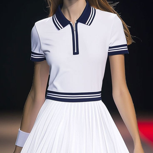 Vêtements de sport légers et respirants à séchage rapide, personnalisables avec logo, tricotés pour femmes, pour polo, golf, short, chemise à manches courtes, confortables - Product Image 3