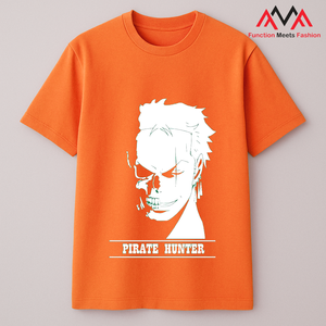 Camiseta Ecológica Estampada (Estampado Gráfico) para Mujer, Cuello Redondo, Manga Corta, Corte Regular, 95% Algodón, Tejido de Punto, Primavera/Verano, Naranja - Product Image 2