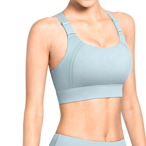 Soutien-gorge de sport rose pour femme, dos croisé, sans armatures, séchage rapide, respirant, lavable en machine, toutes saisons, couleur unie - Product Image 5