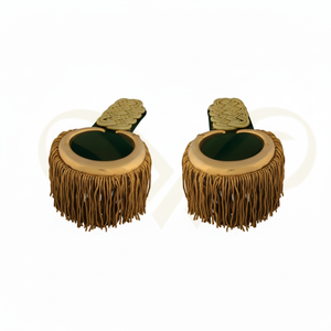 Epaulettes Ceremoniales Personalizados en Verde y Dorado con Flecos Metálicos Premium para Uniformes de Oficiales - Product Image 5