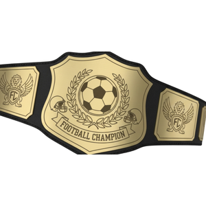 Ceinture de champion de football avec emblème doré et design football, ceinture en cuir de qualité supérieure personnalisable pour le sport - Product Image 5