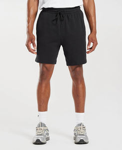 Shorts Bermuda en Coton Noir Uni pour Homme, Taille Mi-Haute avec Cordon de Serrage, Tissu Respirant pour Tenue Décontractée - Product Image 5