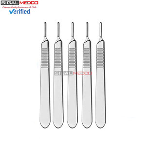 Cuchillas Quirúrgicas Estériles Premium, 5 Piezas, con Mango para Bisturí, 500 Cuchillas Desechables, Acero Inoxidable Alemán, Certificación CE - Product Image 2