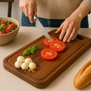 Acacia Wood Cutting Board with Handle Solid Wood <b>Kitchen</b> Chopping Board Food Grade Eco Friendly OEM Supplier - Product Image 1