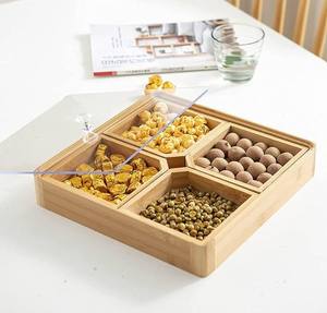 Plateau rectangulaire en bois massif de teck africain, plateau de service à thé en bois de qualité supérieure, plateau pour tasses à eau, plateaux de rangement - Product Image 1