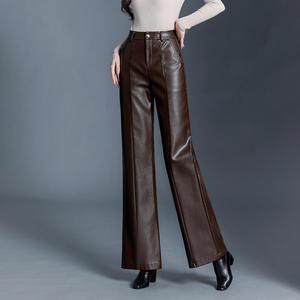 PIHA SPORTS Jeans de Invierno para Mujer, Negros, con Aspecto de Cuero, Cintura Media, Corte Regular, Levanta Glúteos, de Secado Rápido y Resistentes al Viento - Product Image 4