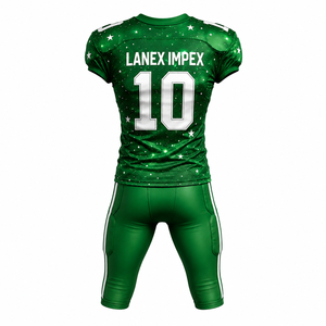 Nuevo Diseño Personalizado de Uniforme de Fútbol Americano Verde, Jersey de Práctica para Hombre, Número 10, Impresión por Sublimación, Poliéster Transpirable - Product Image 3