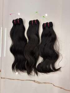 Extensiones de Cabello Humano Virgen 100% Natural de Templo Indio al por Mayor, de un Solo Donante, con Trama, MOQ Bajo, Envío Rápido - Product Image 5