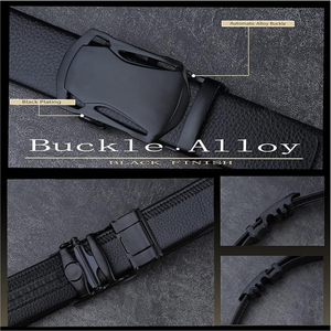 Ceinture décontractée unisexe pour adulte personnalisée en cuir véritable avec boucle simple en alliage classique, confortable, imperméable et durable - Product Image 6