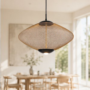Lámpara Colgante de Malla de Latón AK, Estilo Retro Dorado/Negro, para Hogar/Cafetería/Restaurante/Decoración - Product Image 2