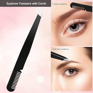 Kit de Pinzas para Cejas, Depiladora Profesional de Acero Inoxidable, Kit de Cejas 5 en 1, Recortadora de Cejas, Set de Cuidado de Cejas - Product Image 6