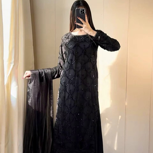 black dress pakistani Nooraya – Elegant Black Wedding Formal Dress for Pakistani Women in Ca –  Pakistani Moda main image 0