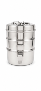 Dheer International Stainless Steel Food Grade 202 Clip Tiffin Wholesale 3 Tier - Product Image 2