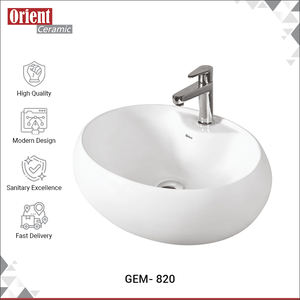 Lavabo de Sobremesa de Cerámica Blanca de Diseño de Lujo, de Alta Calidad, Ampliamente Utilizado, con Certificación ISO, Suministro al por Mayor - Product Image 2