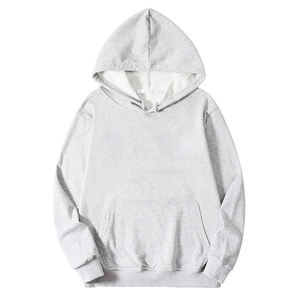 Sweat-shirts à capuche en velours surdimensionnés avec fermeture éclair, logo personnalisé, 420 g/m², haute qualité, pour hommes, blanc uni, hiver - Product Image 4