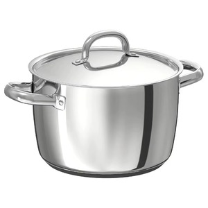 หม้อสแตนเลสขายดี พร้อมฝาปิดทรงกลมขอบทอง ดีไซน์หรูหรา ทันสมัย ทนทาน - Product Image 4
