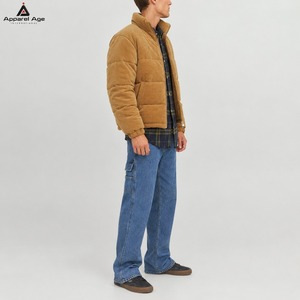 Veste d'hiver pour homme en velours côtelé matelassé, épaisse et chaude, style doudoune ample, personnalisable, vente chaude OEM - Product Image 5